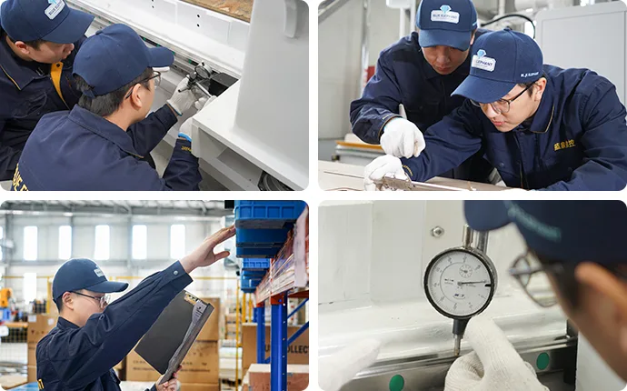 Cnc-machinekwaliteitscontroleafbeeldingen